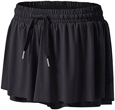 Ženske 2 u 1 kratke hlače udobne kratke hlače leptir kratke suknje kratke hlače za trening suknja s kratkim hlačama s crtanjem
