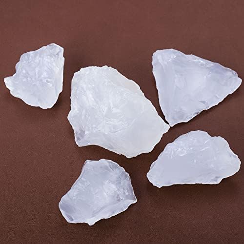 Apengshi Natural Clear Crystal Stone 0,33-0,66 lb ručno kucanje nepravilno pročišćavanje kamena Promjena kuće House Feng Dhui Energetska