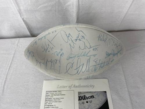 1989. tim zapovjednika Washingtona potpisao je nogomet s autogramom bijelog panela JSA LOA - Autografirani nogomet