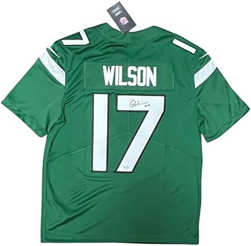Garrett Wilson potpisao je New York Jets 17 Green Nike Limited Jersey Fanatics - Autografirani NFL dresovi
