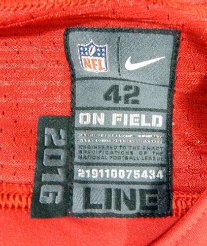 . San Francisco 49ers Rod Streater 81 Igra izdana Red Jersey 42 DP34841 - Nepotpisana NFL igra korištena dresova