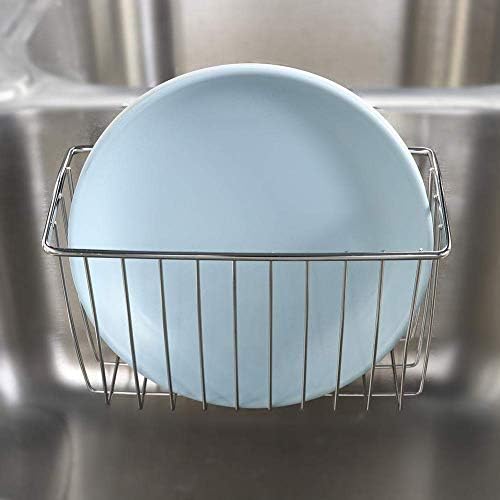 FDIT Organizator kuhinjskog sudopera od nehrđajućeg čelika Organizator za odvod košara za sapun za pranje krpice