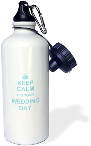 3DROSE Održavajte se smirite svoj dan vjenčanja šaljivo zabavno umirujuće podsjetnik prije nego što se vjenčate na plavoj bočici Sportska