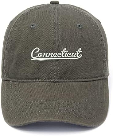 CIJIA -CIJIA muški bejzbol kape Connecticut - CT vezeni tati šešir oprani pamučni šešir