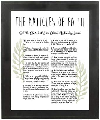 LDS knjižara uokvirena Laurel Članci vjere - ležena crna