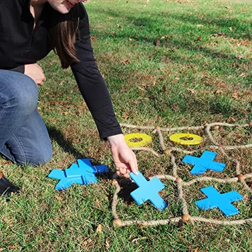 Izađi! Giant Tic Tac Toe Game Outdoor Yard Games Games - Jumbo Wooden Backyard Lawn Bacs Aktivnost za kampiranje ili udubljenje