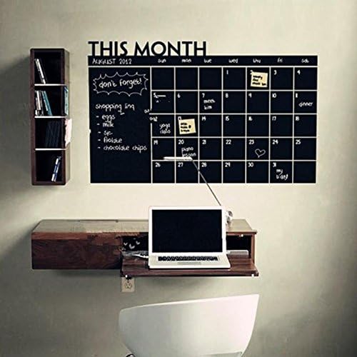 Preeyawadee 9260 cm Mjesec kalendarski kalendar ploča ploča Uklonjeni planer zidne naljepnice crna odbor ureda School vinil naljepnice