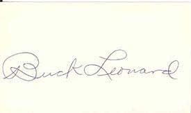 Razglednica veličine 3v5 s autogramom Bucka Leonarda - izrezani potpisi