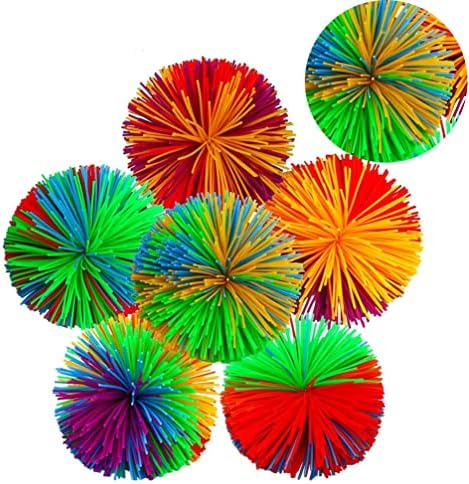 Rainbow Stringy kuglica Silikon koji odskače od pahuljastog žongliranja lopta senzorni fidget igrajte splat lopta majmun igračka pom