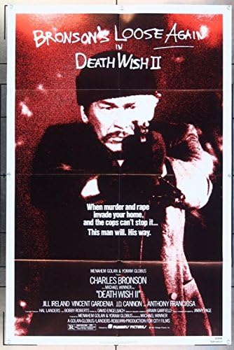 Death Wish II originalni filmski plakat s jednim listovima 27x41 Charles Bronson u režiji Michaela pobjednika vrlo fino stanje
