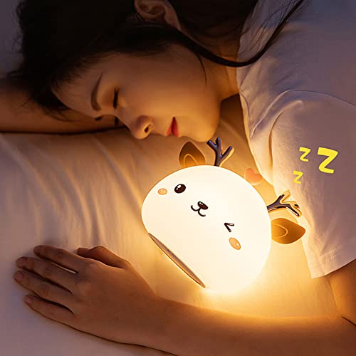 Dječja noćna svjetla, jelena noćna svjetlost za dijete s daljinskim upravljanjem, silikonska rasadnička svjetiljka SARVANJA SA 8 dostupnih