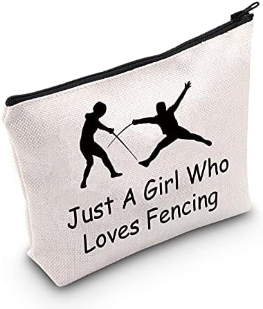 Meikiup ograde sportski ljubitelj poklon mačevanje trener šminke torbe ograde djevojke dar samo djevojka koja voli ograde za putnički