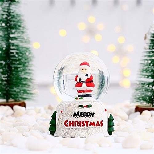 Yfqhdd božićno svjetlo kristalne kuglice Djed Mraz stakleni kuglični stol s božićnim poklonom za djecu dekor doma