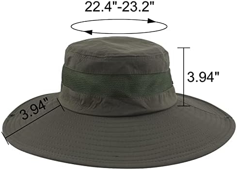 Muryobao muški boonie šešir ljetni sunčani šešir UV zaštita vodootporna za safari za ribolovnu kapu