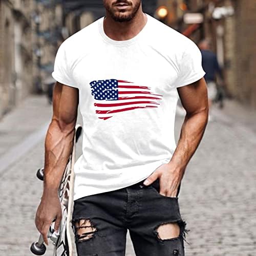 American 1776 Majica Muškarci u nevolji američke zastave Patriotske majice Kratke rukave Majice Majice za odmor