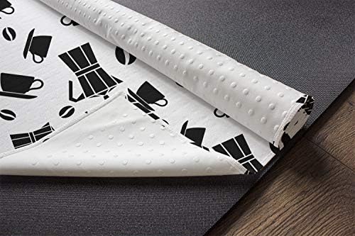 AMBESONNE Italija Yoga Mat ručnik, pojednostavljeni jednobojni skicirani predmeti strojeva za kavu grah i šalice, bez klizanja znoja