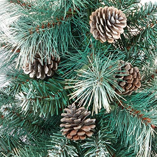 Gotovo prirodno 44in. Smrznuli savjet British Columbia Mountain Pine Umjetno božićno drvce u plantažu crvenog tornja, zeleno, 3,7 ft.