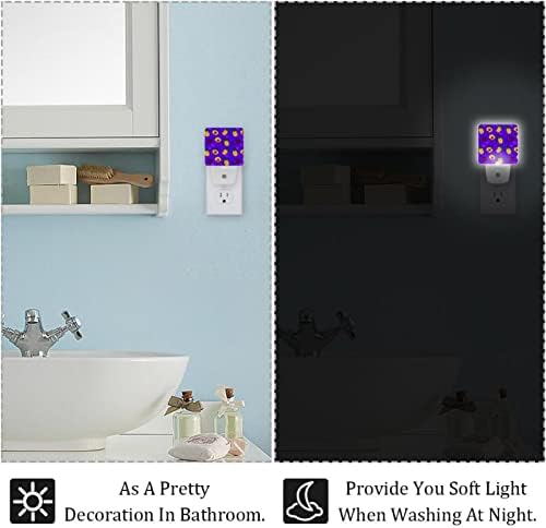 2 pakiranja dodatka noćne svjetlosti LED noćni lagani ananas krafna, sumrak do zore senzor za dječju sobu kupaonice, vrtić, kuhinja,