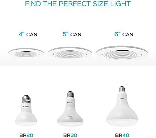 LED žarulja 930 6-inčni ekvivalent 65 vata, 3 boje 2700k | 3000k | 5000k, prigušiva, 850 lumena, LED reflektorska svjetla, 10 vata,