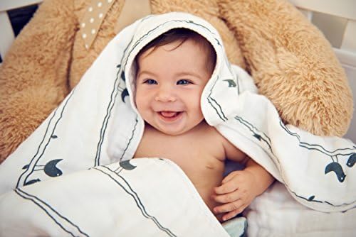Djetelina i kadulja organski muslin dječji deka za dijete - hipoalergeni pokrivači od pamučnog kreveta - sretne ptice
