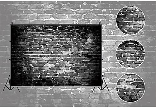 Stari zid od crne opeke pozadina za fotografiranje 10.8 Stopa Grunge tmurni slomljeni zid od opeke foto pozadina za Djevojčice Dječaci