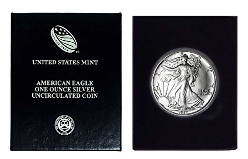 1987. - američki srebrni orao u plastičnom zračnom titu u magnetu blizu crne poklon kutije - dragulj briljantni necirkulirani dolar