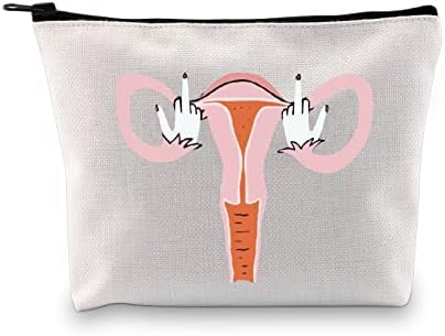 Feministička Kozmetička torbica za šminku za srednji prst u maternici ženska torba s patentnim zatvaračem