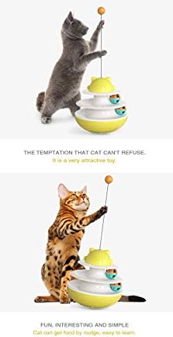 Beining igračke za mačke interaktivne mačke koja potjera igračku za unutarnje mačke s tri kotrljajuće kuglice i zadirkivanje štapića
