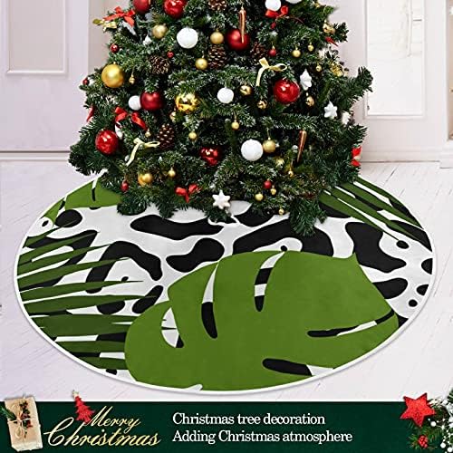 Baxiej Tropical Listovi životinjska koža Velika božićno drvce suknje prostirka zima Xmas za odmor za zabavu suknja 47,2 inča za unutarnji