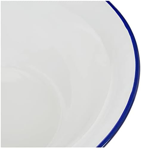 Ibili Wash Blanca zdjela 32 cm emajliranog čelika, bijelo/plavo, 32 x 32 x 9 cm