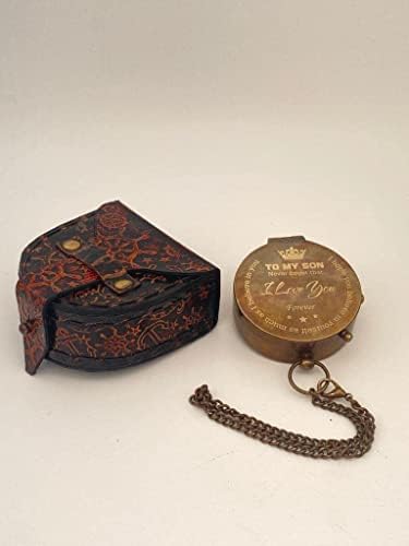 Antique Pocket Pjesma kompas s kožnim futrolom volim te ugraviran kompas za planinarenje kampiranja trekking koji putuje usmjereni