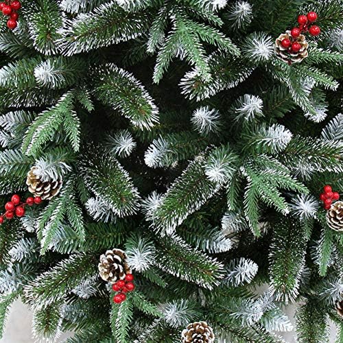 Zpee Snow Effect Umjetno božićno drvo neosjetljivo, javno zglobove božićne drvce s dekorom, unutarnji vanjski 670 grana božićno borovo