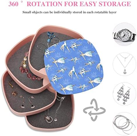 Nahan nakit kutija baletna balerna prijenosna kućica za putnički nakit kutija za skladištenje nakita ružičasta za ogrlice prstenove