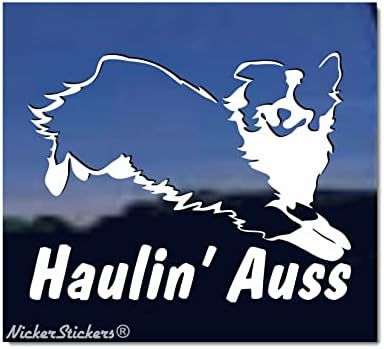 Haulin 'Auss | Nickerickers® skakanje australijskih ovčara Dog vinil naljepnica prozora