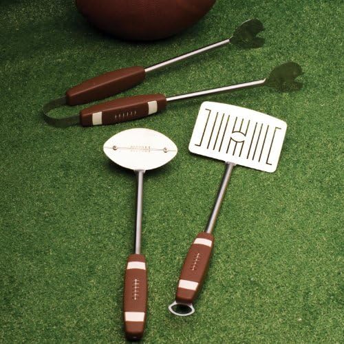 3-dijelni set alata za nogometni roštilj Boja: nogomet / nehrđajući čelik za vanjsku kuću, vrt, opskrbu, održavanje