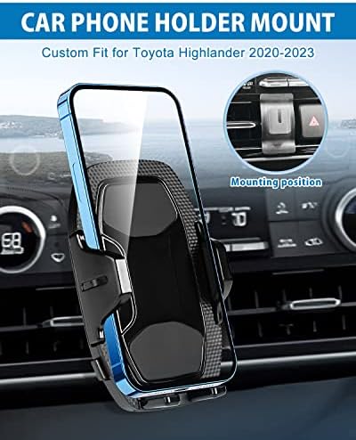 Nosač telefona za kartulističke automobile Mount prilagođeni za Toyota Highlander 2020 2021 2022 2023 Pribor Podesivi držač za nosač
