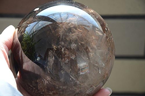 Divovski tibet himalajski visoka visina čist dimna kristalna kvarcna kugla sfera orb 3,97 inča duhovno reiki liječenje ozdravljenja