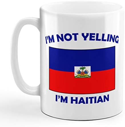 Ne vičem da sam haitijski haiti haitijci keramička kava čaj šalica blagdanski božićni božić hanuka dar za muškarce i žene