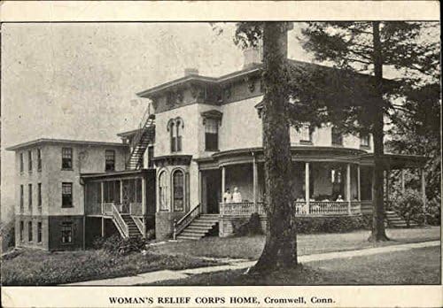 Ulični pogled na Woman's Relief Corps Home Cromwell, Connecticut CT Originalni antikni razglednica