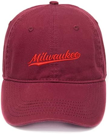 Muške bejzbolske kape Milwaukee City - WI izvezeni tati šešir oprao pamučni šešir