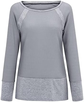 Ženske majice za vježbanje ženska jesen / zima gornja bluza ležerna košulja s okruglim vratom krojeni gornji dio dugih rukava