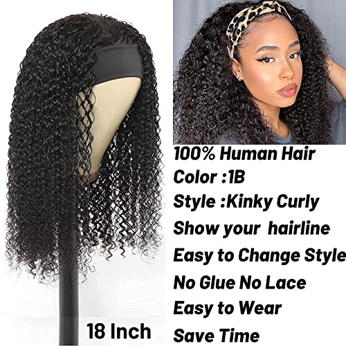 Perike za glavu za crne žene 22-inčna kovrčava perika za glavu od ljudske kose 10 inča bez ljepila 150% gustoće Afro kovrčava perika