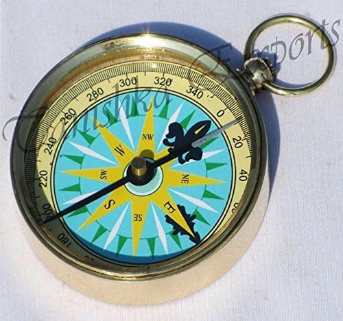Mesingantski privjesak kompas 2 nautičko otvoreno lice kompas
