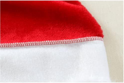 Uniseks za odrasle i djecu, Odgovarajući Božićni šešir Djeda Mraza, tradicionalni crveno-bijeli plišani baršunasti svečani šešir s