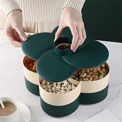 Rotirajuća kutija čokolade u obliku latice houkai kutija za orašaste plodove cvjetni tanjur kutija za pohranu hrane dvoslojno suho