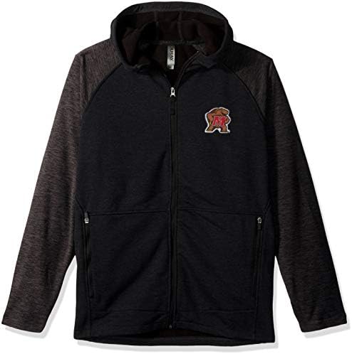 Ouray Sportswear NCAA Maryland Terrapins Muška hibridna II jakna, crna heather/ugljen Heather, Medium