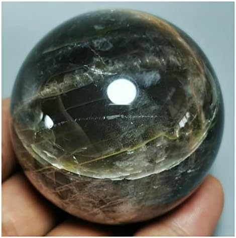 Prirodno sivo poludrago kameno masaža crni mjesečevi kamen, kugla Polirana reiki zacjeljivanje čakra dekoracija mineralna kristalna