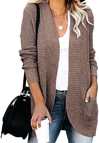 Džemperi za žene plus veličine kardigan džemperi dugi kaputi koji izlaze vrhovi proljetna odjeća dugih rukava udobna jakna