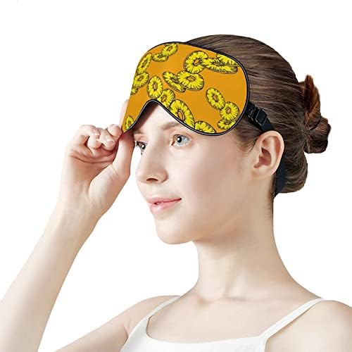 Maska za oči od ananasa za spavanje za spavanje noćni povez s podesivim remenom za muškarce žene putuju joga drijema