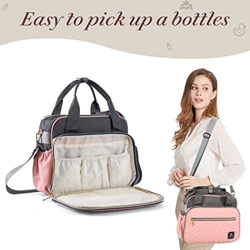 Male torbe za pelene, ružičasta torba za djevojčice izrađena od izdržljive i moderne tkanine, Ženske torbe za presvlačenje, prikladne